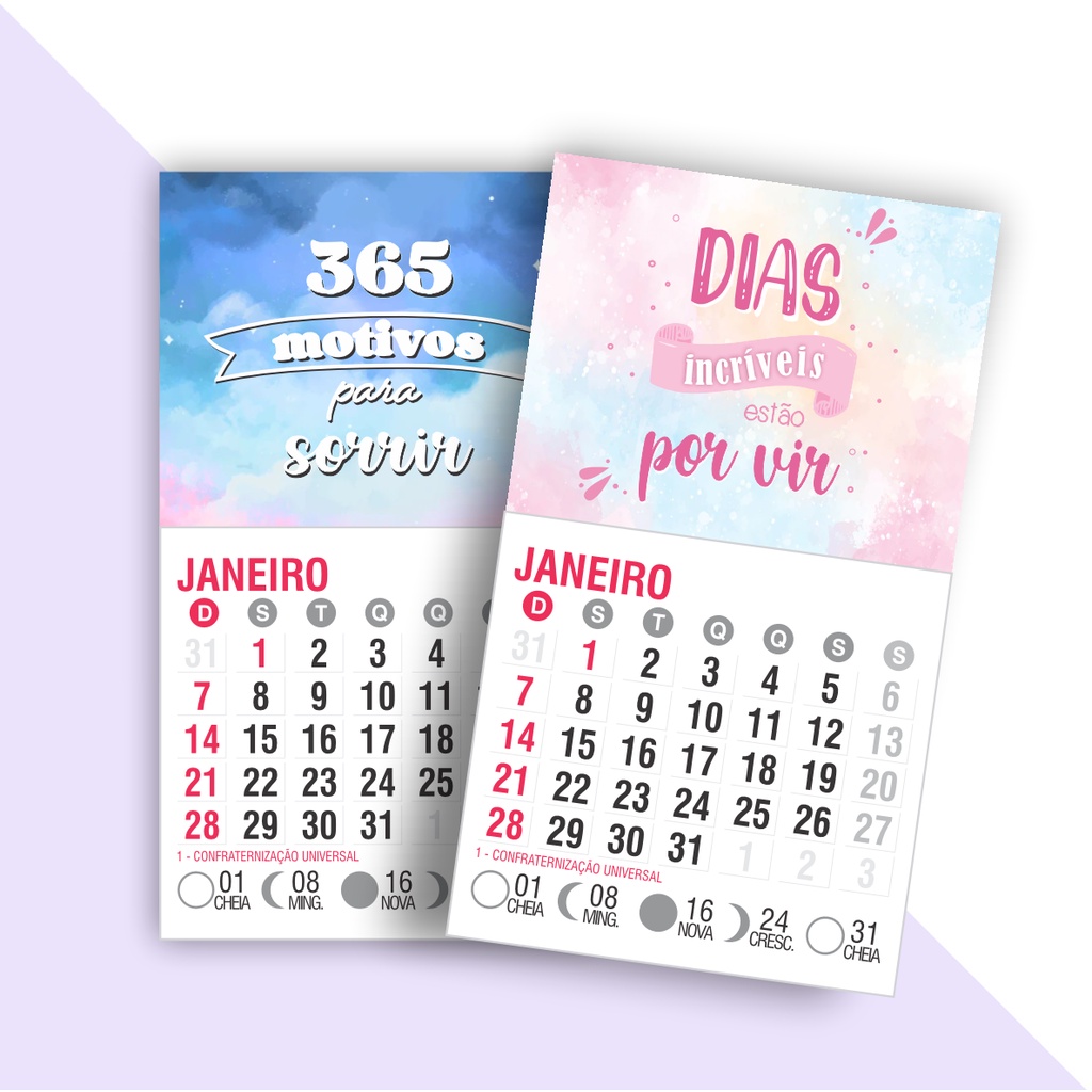 Mini calendário magnético para imprimir: organize-se na geladeira