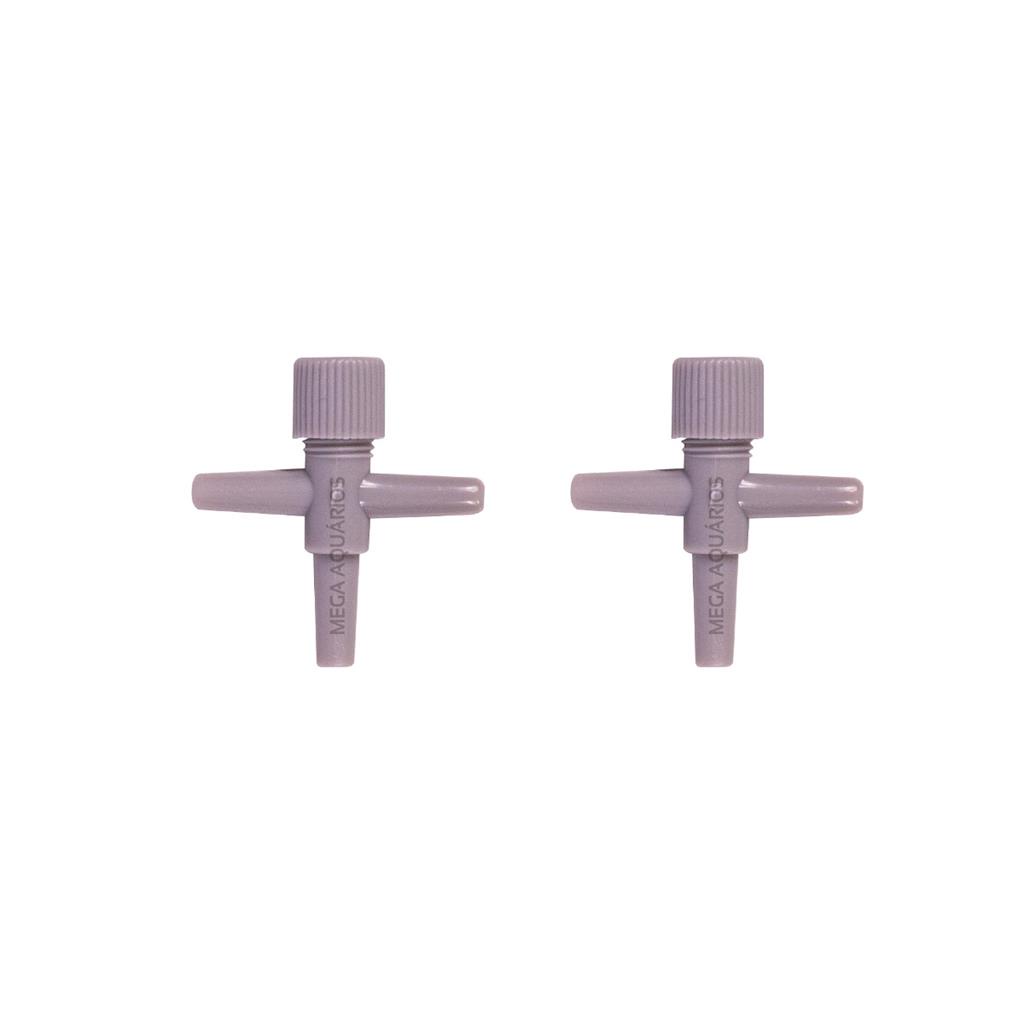 kit 2 Divisor de ar Boyu 2 saídas 4mm regulador de fluxo p/ compressor bomba de ar aerador aquário