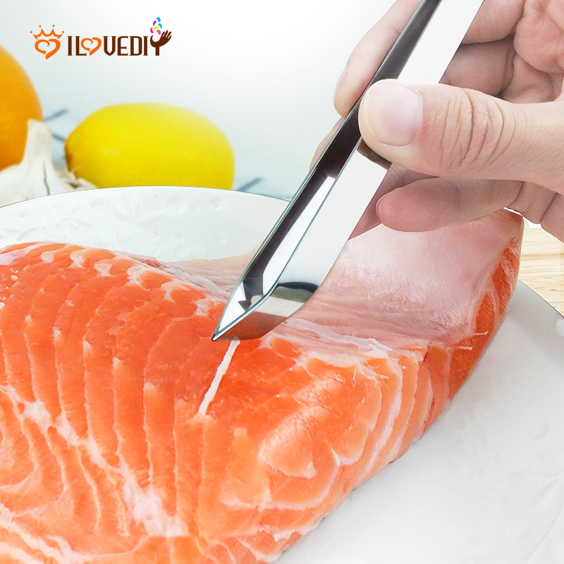 (Pinça De Remoção De Espinha De Peixe De Aço Inoxidável) (Utensílio De Cozinha Multifuncional)