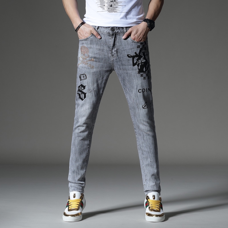 calça cinza clara masculina