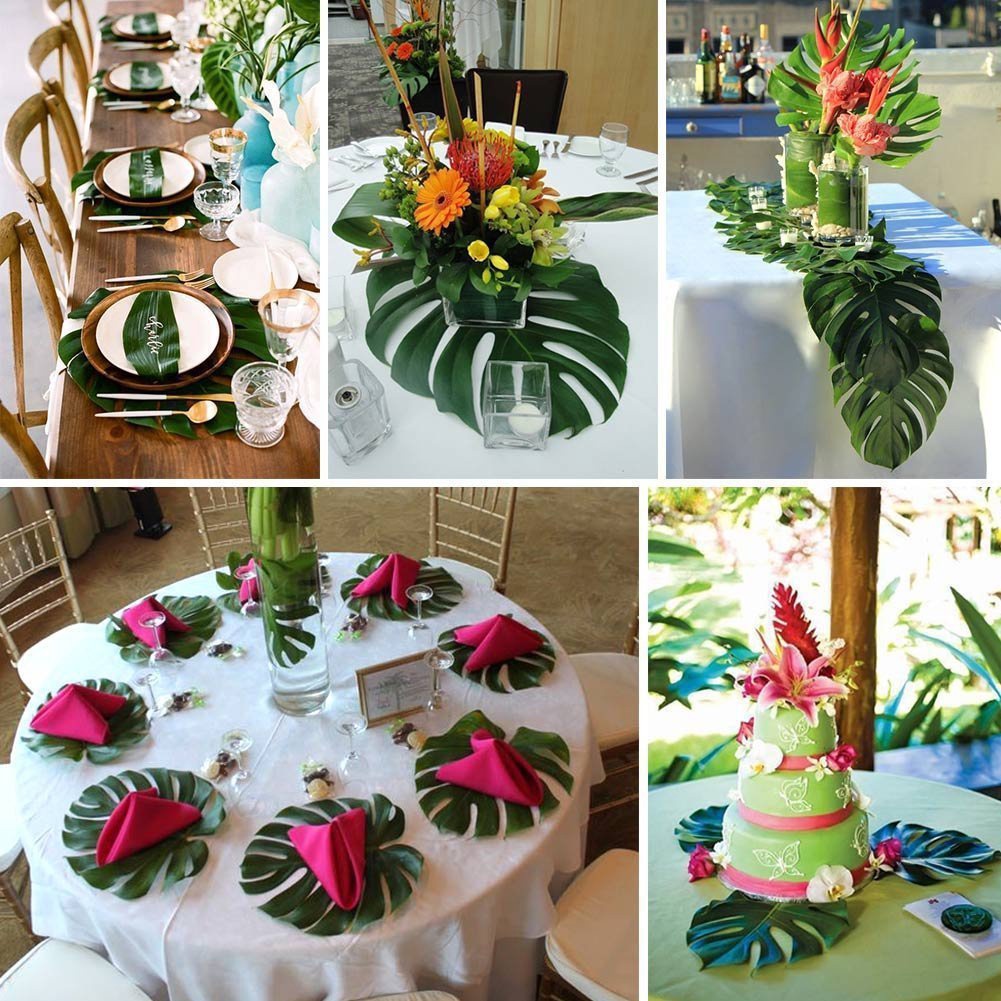 Se 60pçs Flores Havaiano Hibisco Artificial Folhas De Tartaruga/Artigos De  Festa | Shopee Brasil