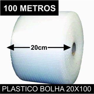 Bobina Plástico Bolha 20cm x 100 Metros Temos opção em Caixa em Oferta na Shopee