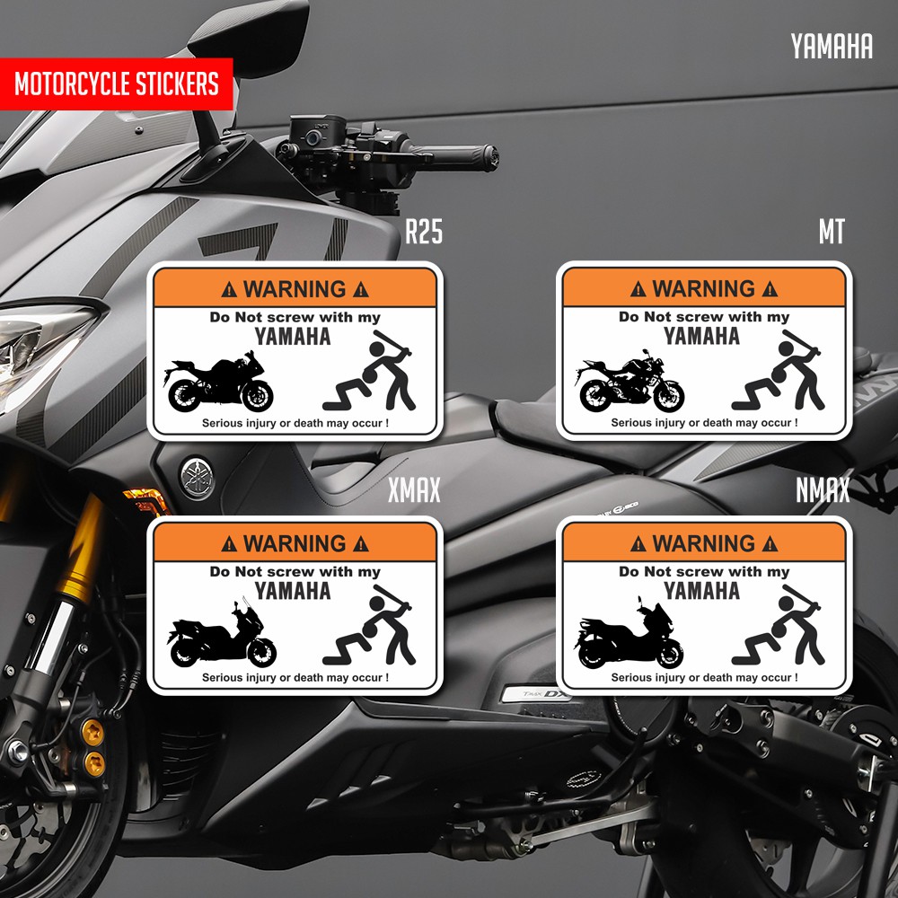 Adesivo De Advertência De Motocicleta Yamaha r25 mt wr nmax xmax lexi aerox