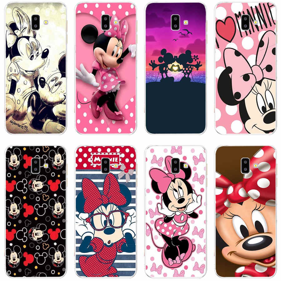 Capa De Silicone Flexível Mickey Minnie Mouse Para Samsung Galaxy Grand Prime A3 2017 J6 2018 Plus J5 2017 J8 2018