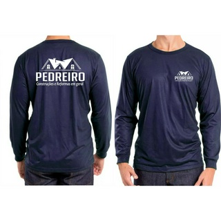 Camiseta Manga Longa De Trabalho Pedreiro Uniforme Profissional Autônomo