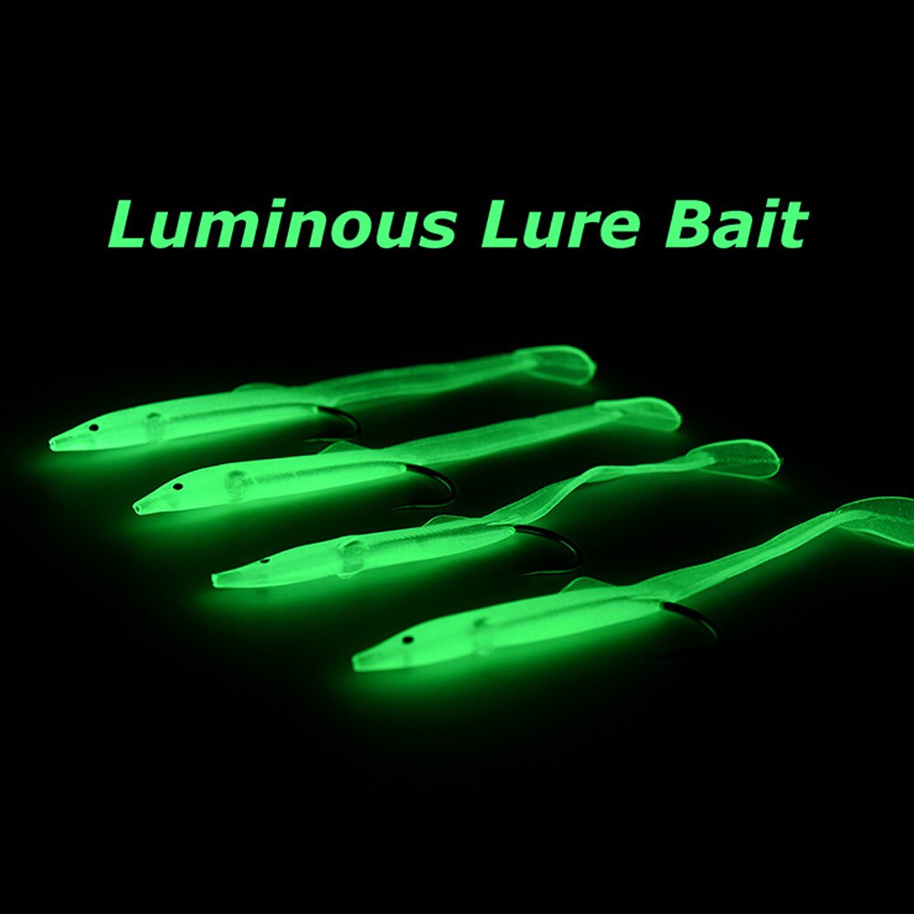 Fishing Lure hook Luminous Hook with Fluorescent Light Emitting Lure Bait parts