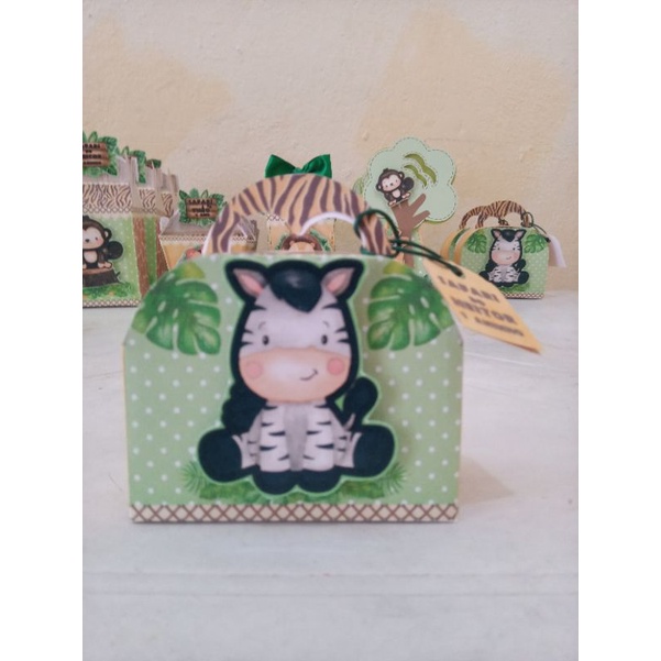 kit festa safari, 10 caixas semelhante/mimo personalizado/lembrancinha de aniversário/caixa personalizada