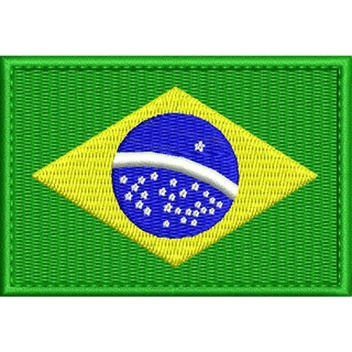 PATCH BORDADO Bandeira do Brasil com carrapicho