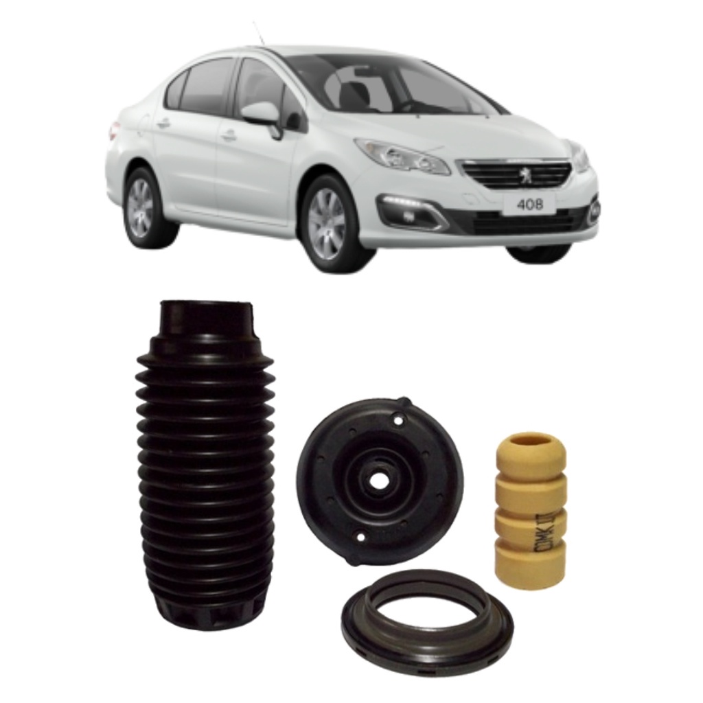 Kit Coxim Batente Amortecedor Dianteiro Peugeot 408 1 Lado
