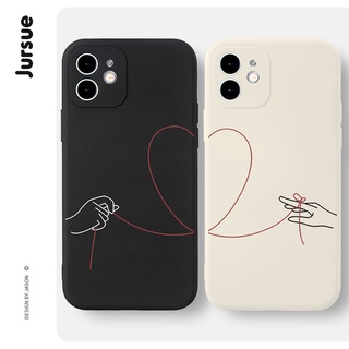 Capa De Celular JURSUE Luxo Silicone Casal Anime Fofa Personalizada Anti Impacto Capinha Compatible for iPhone 14 13 12 11 Pro Max X XS XR XYH246