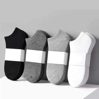 Meia preta masculina 3 Par Preta/Branca/Cinza-Feminina Masculina