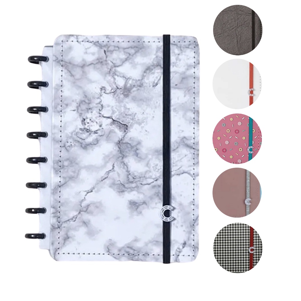 CADERNO INTELIGENTE A5 Deluxe Bianco, Black, All White, Mármore, Chic Nude