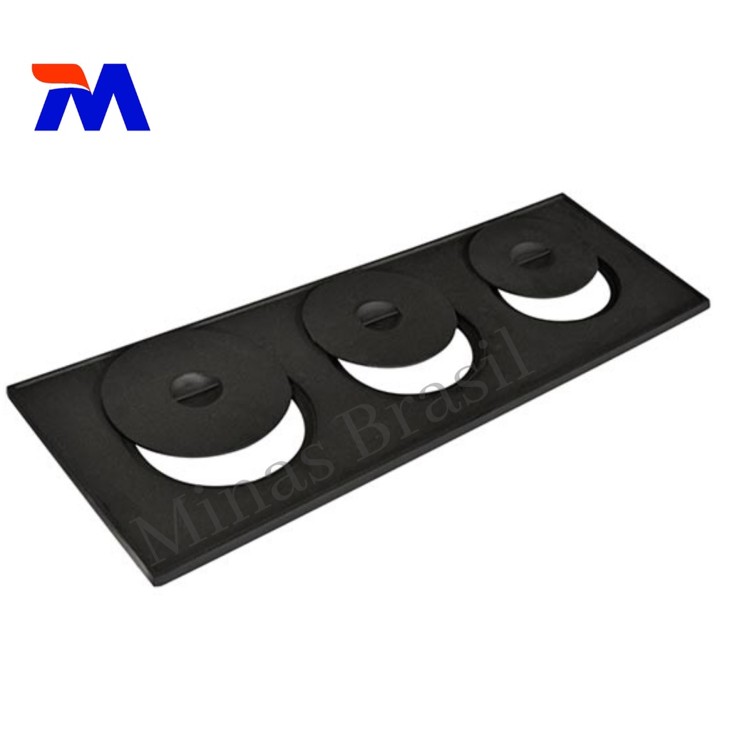 Chapa Para Fogão a Lenha Paulista 3 Bocas C/Tampa em Oferta na Shopee