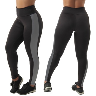 Legging Feminina Suplex Academia Bicolor Não Tem Transparência