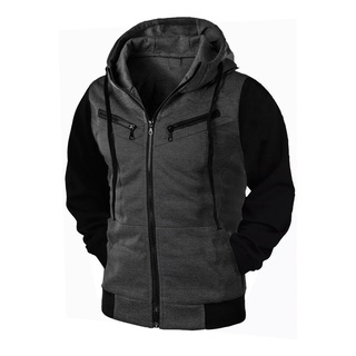 Moletom De Frio Blusa Ziper Liso Blusão Flanelado Capuz Bolso