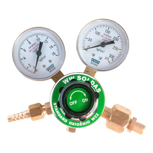 Regulador de Oxigenio para Cilindro com 2 Manometros WWSoldas em Oferta na Shopee
