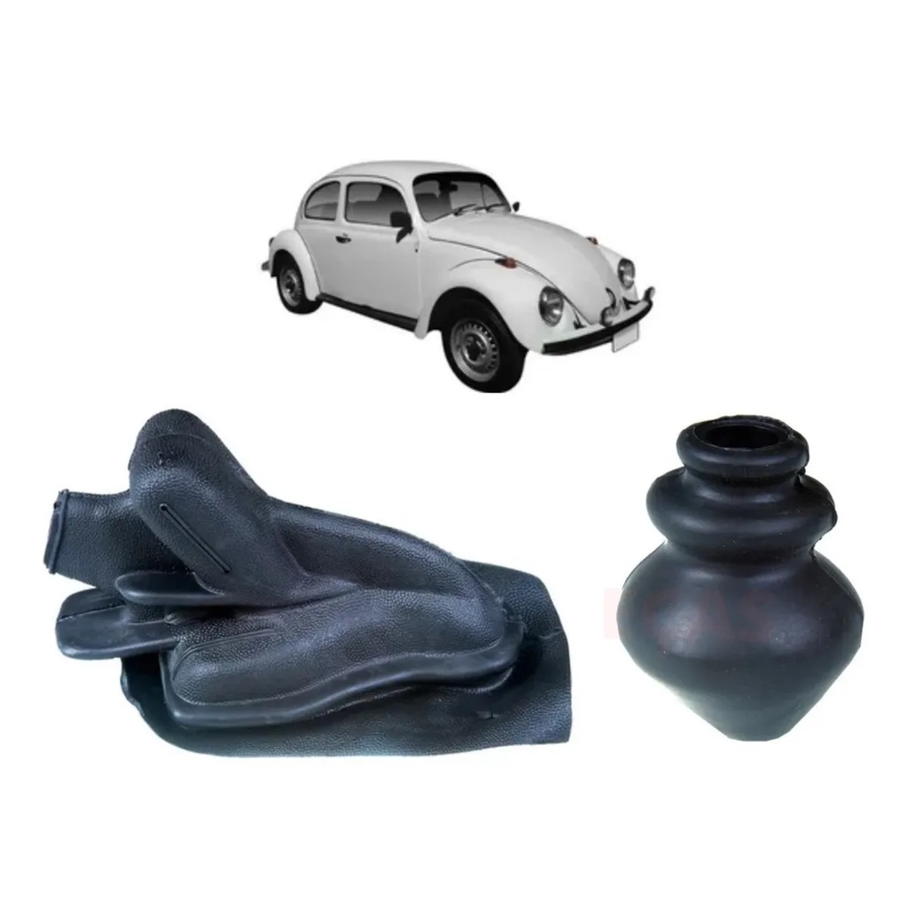 Kit Guarda Pó Coifa Alavanca Freio De Mão E Cambio Fusca Brasilia Volkswagen