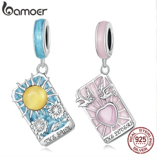 Bamoer Pulseira Prata 925 Tarot Para Amantes/Sol Acessório