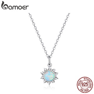 Bamoer Colar Feminino Em Prata 925 Com Formato De Sol SCN399