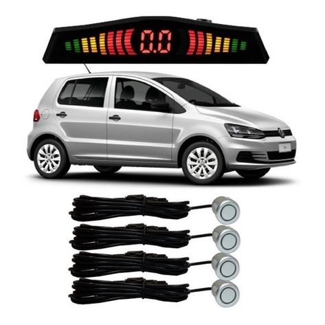 Sensor De Estacionamento Ré Fox Todos Os Modelos Prata em Oferta na Shopee