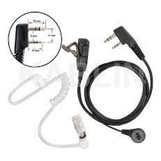 Fone COM Ptt de lapela para radio ht Gp 78 Elite Baofeng Uv5r Kemwood Luiton de tubo Acústico transparente