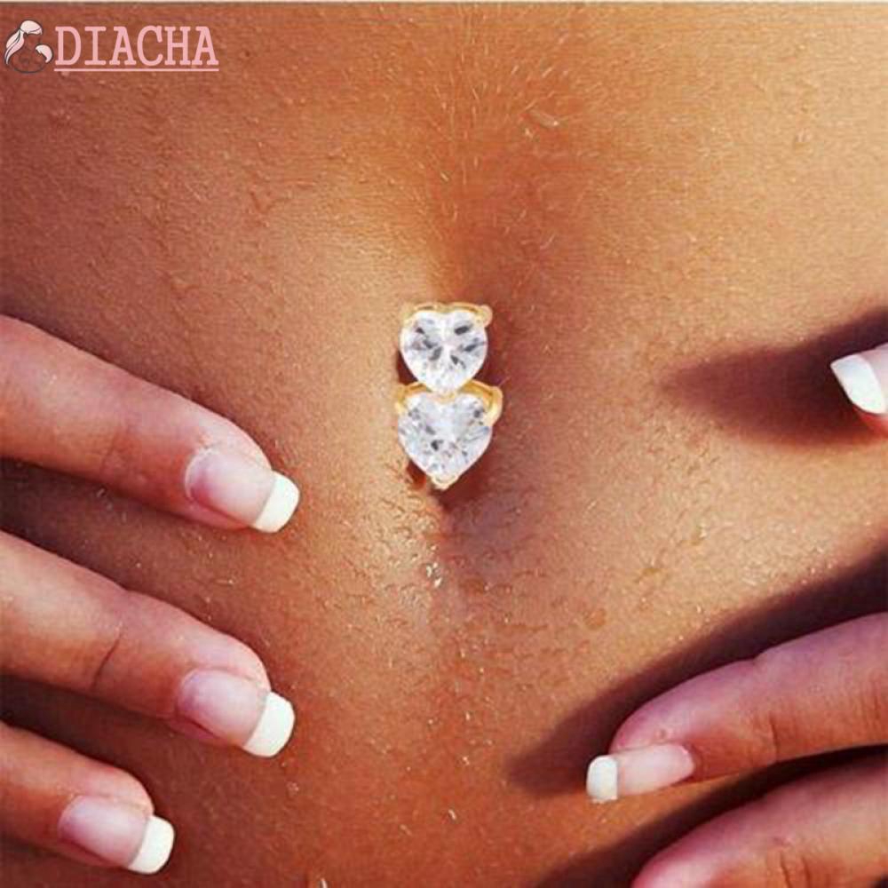 Piercing De Umbigo De Ouro Barra Reversa DIACHA