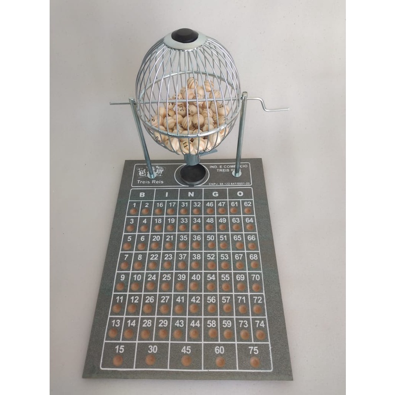 Jogo BINGO Globo N°2 CROMADO + 200 cartelas em Oferta na Shopee