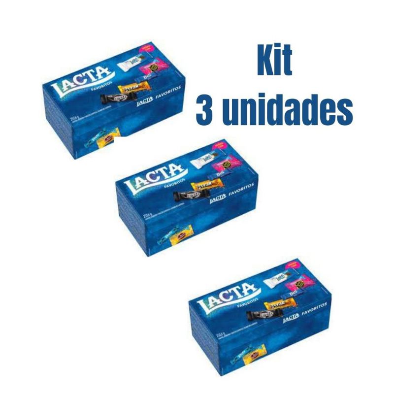 kit com 3 Caixa de Bombom Sortidos Lacta de 250G- Promoção - Escorrega ...
