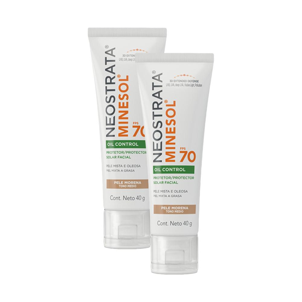 Kit 2 Protetor Solar Neostrata Minesol Oil Control FPS 70 Pele Morena 40g	 - Beauty
