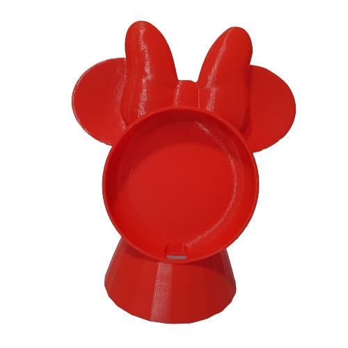 Suporte de Mesa para Google Home Mini estilo Minnie Vermelho