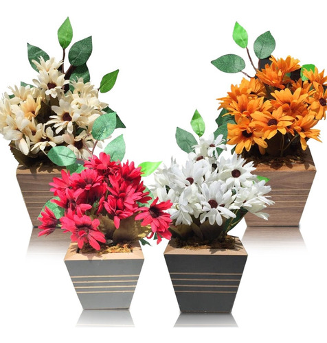 Arranjo Margarida Artificiais - Vasos Flores Artificial Flor | Shopee Brasil