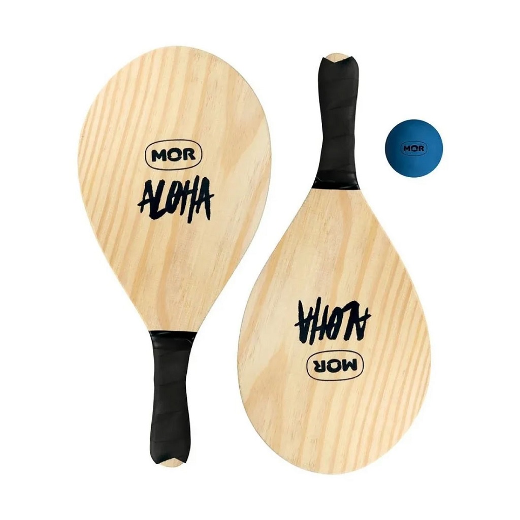 Frescobol De Madeira Aloha 3699 - Mor em Oferta na Shopee