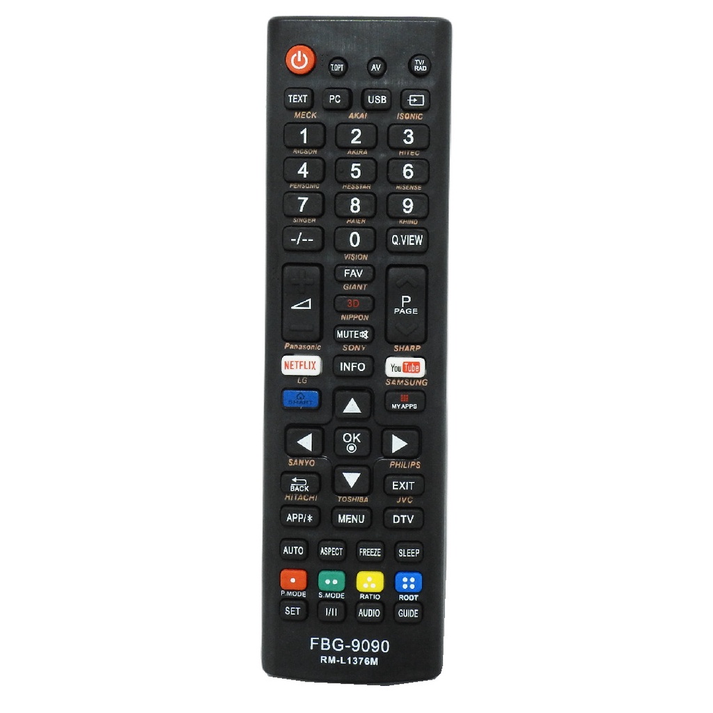 Controle Remoto Universal Para Smart Tv Led Lcd Fbg-9090