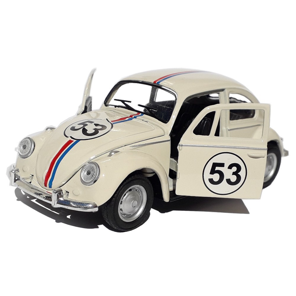 Miniatura Fusca Herbie Abre Portas Capô Fricção Carrinho Ferro