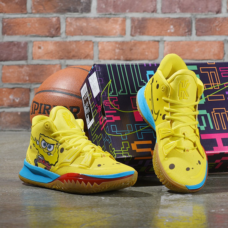 Tênis De Basquete Unissex 100% Autêntico Bob Esponja X Nike Kyrie 7Ferr ...