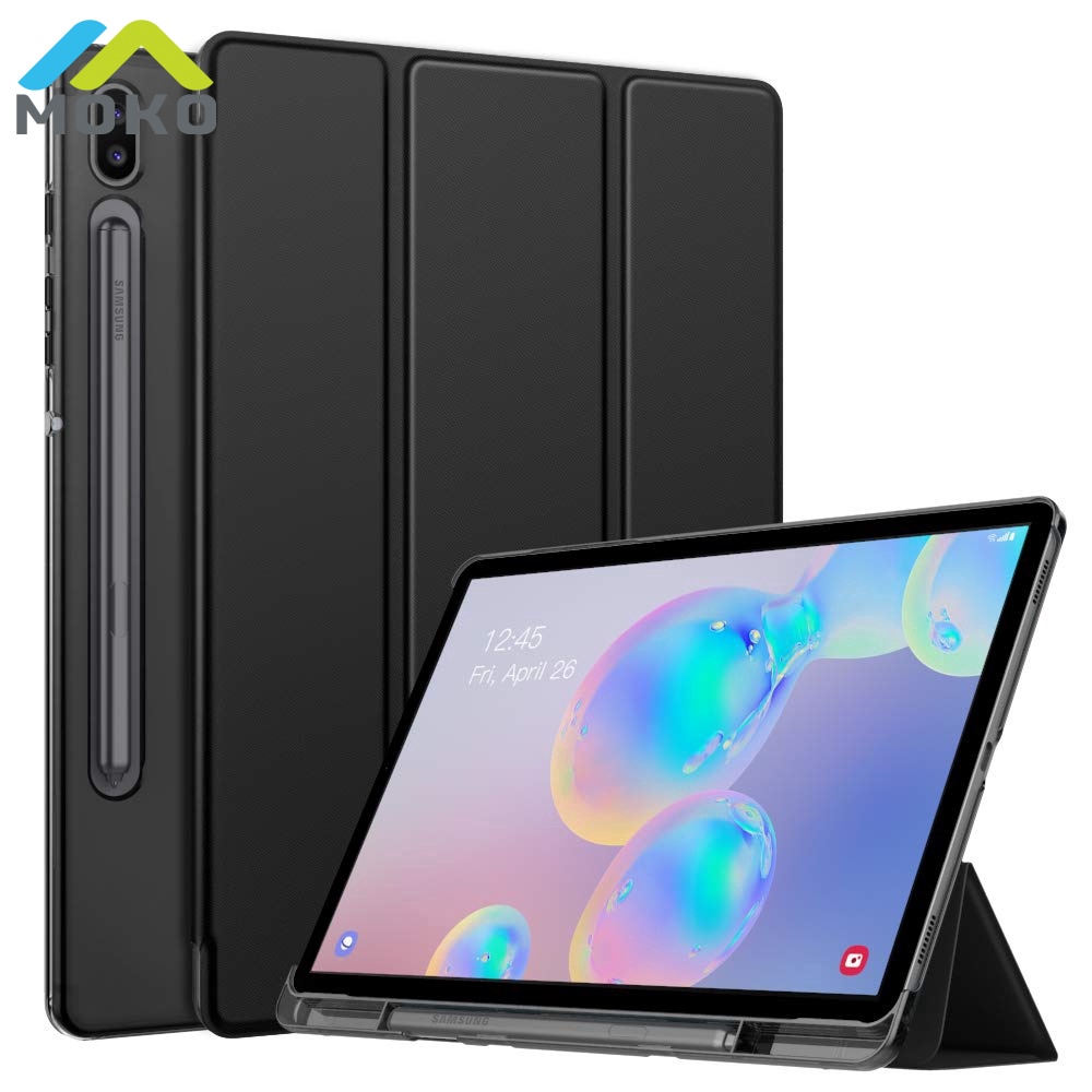 MoKo Ultra Slim Trifold Stand Cover Smart Case Fit for Samsung Galaxy Tab S6 10.5 2019 SM-T860/T865 with Frosted Back