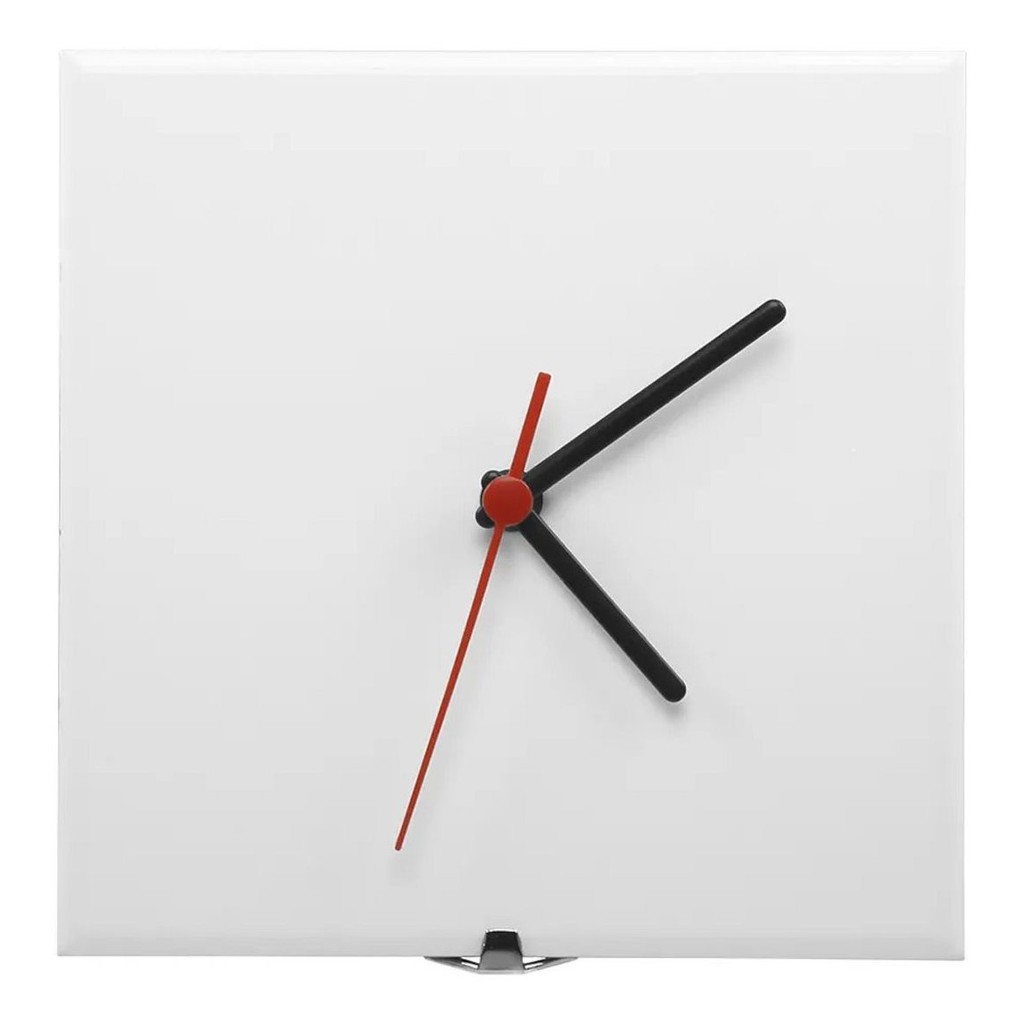 5 Relógio Azulejo 15x15  Eliane Branco Resinado Para Sublimação + Maquininha e Suporte em Oferta na Shopee