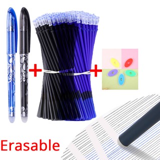 Esferográfica Apagável ballpen Preto , Azul , gel De Tinta Vermelha Conjunto De Canetas Recargas Caneta De Ponta Esférica De 0,5mm Com Apagador Material De Escrita Papelaria