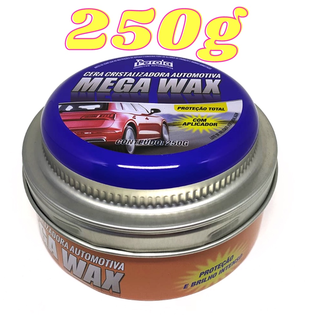 Perola, Cera Com Carnaúba Cristalizadora Mega Wax 250g