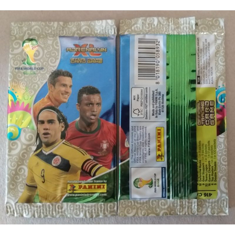 Envelope de Cards - Lacrado - Álbum Copa do Mundo FIFA Brasil 2014 - Falcão - Nani - Van Persie - Made um Italy - PANINI