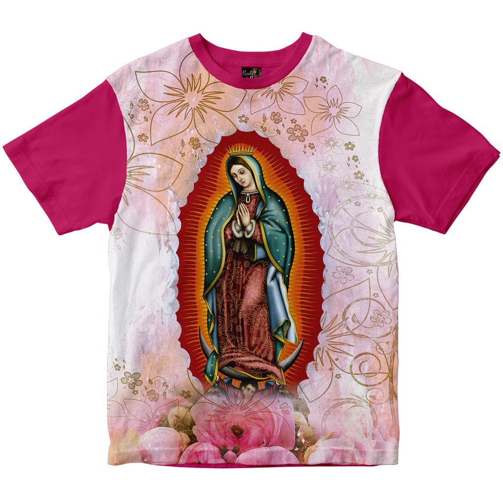 Camiseta Nossa Senhora de Guadalupe Rainha do Brasil Rosa