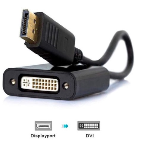 Conversor Adaptador Displayport Para Dvi Femea Banhado