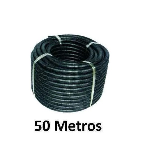 Canduite Eletroduto 3/4 Preto Corrugado C/ 50 Metros