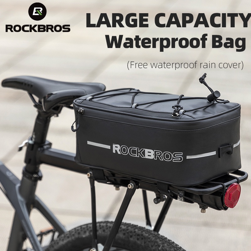 ROCKBROS 8L Bolsa De Bicicleta De Grande Capacidade À Prova D'água Viagem Sela De MTB Porta Malas Refletor Estrada em Oferta na Shopee
