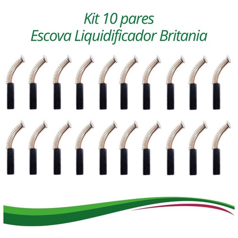 Escovas De Carvao Liquidificador Processador Britânia DIVERSOS MODELOS - 10 Pares