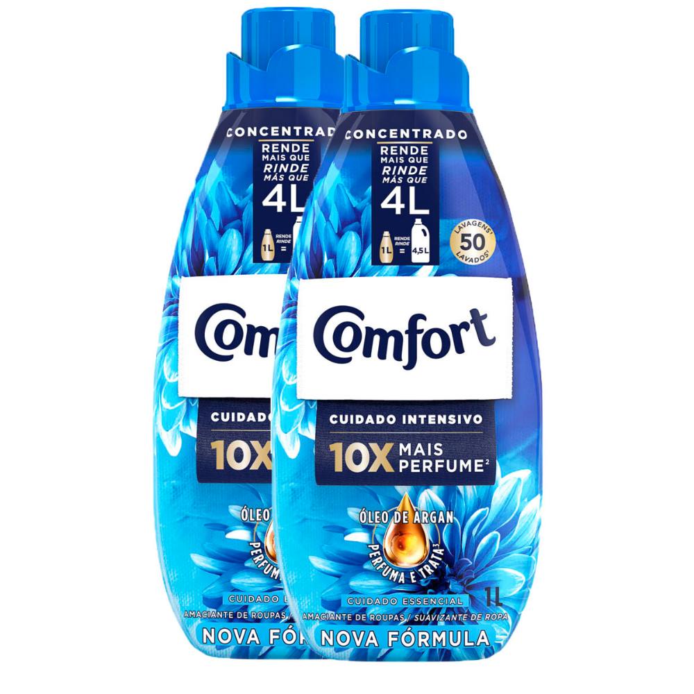 Kit com 2 Amaciantes Concentrado Comfort Cuidado Intensivo 1L em Oferta na Shopee