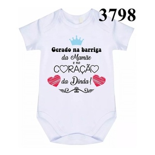 Roupa Body Bebê No Coração Da Dinda C 3798