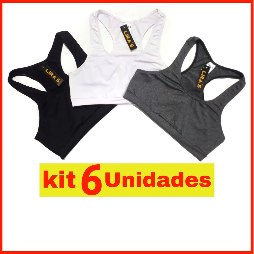 Kit c/6 Top  Fitness Feminino Nadador/ Regata Para Caminhada Ginástica Treino Academia- Revenda/Atacado