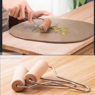 Pottery Art Sólida Rolo De Argila Do Polímero De Corte De Madeira Ferramentas De Formando De Superfície De Corte Rolo De Rolamento Vara Diy Ferramentas De Oleiro em Oferta na Shopee