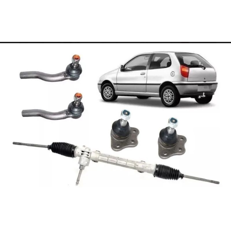 Caixa Direção Mecânica+pivô+terminal Palio Siena 96 97 98 99 | Shopee ...